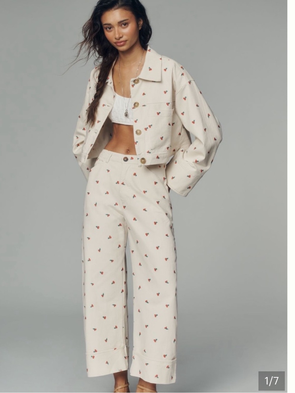 NWT Anthropologie Kayden Icon Embroidered Barrel Pants